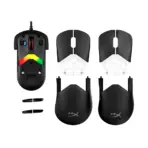 HP HyperX Pulsefire Saga RGB Wired Gaming Mouse – 26K DPI, 8K Polling, Optical Switches, Modular Design, RGB Lighting, HyperFlex 2 USB-A Cable - Image 3
