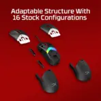 HP HyperX Pulsefire Saga RGB Wired Gaming Mouse – 26K DPI, 8K Polling, Optical Switches, Modular Design, RGB Lighting, HyperFlex 2 USB-A Cable - Image 13