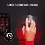 HP HyperX Pulsefire Saga RGB Wired Gaming Mouse – 26K DPI, 8K Polling, Optical Switches, Modular Design, RGB Lighting, HyperFlex 2 USB-A Cable - Image 12