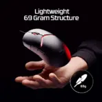 HP HyperX Pulsefire Saga RGB Wired Gaming Mouse – 26K DPI, 8K Polling, Optical Switches, Modular Design, RGB Lighting, HyperFlex 2 USB-A Cable - Image 11