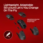 HP HyperX Pulsefire Saga Pro Wireless Gaming Mouse – 26K DPI, 4K Polling, Optical Switches, Modular Design, Dual Wireless, RGB, 90-Hour Battery | USED - Image 11