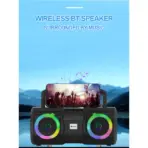 Kisonli K1 Portable Bluetooth 5.0 Bass Stereo Speaker | 9 RGB Light Modes | Rechargeable Karaoke Music Player with Handle Phone Cradle | Supports USB,  TF Card, Mic Input - Image 9