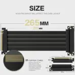 ASIAHORSE PCIE 3.0 Soft 90° 20cm Black Extension Cable | High-Speed GPU Riser | Flexible Shielded Design | Easy Installation for Custom Builds - Image 6