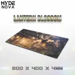 HYDE NOVA "LANTERN BLOSSOM" Extended Mousepad , 900mm x 400mm  , Medium-Rough Texture Upper Surface , Rugged Rubber Anti-slip Backing , 4mm Thickness