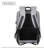 Business Slim Formal Laptop Backpack for up to 15.6 Inch - Durable Oxford Textile - USB Charging Port - Organized Compartments - Waterproof - Heavily Padded for Sensitive Electronics Impact Protection - GREY - Image 10