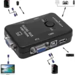 KVM Switch Video Mouse Keyboard Monitor 2 PORTS