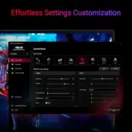 ASUS ROG Strix XG27ACMS 27-inch WQHD 2560x1440 Gaming Monitor, 320Hz OC, 0.3ms Fast IPS, G-SYNC Compatible, FreeSync Premium, USB-C DP Alt Mode, HDR400, 4-Way Adjustable | BLACK - Image 8