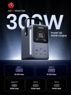 UGREEN 300W 48,000mAh Portable Power Bank With LiFePO4 Battery, 140W PD3.1 USB-C Fast Charging, 5 Ports (3C2A), Smart Display, LED Light With SOS Mode, 153Wh Laptop & Travel Backup Charger - Image 4
