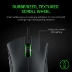 Razer DeathAdder Essential Optical Esports Gaming Mouse | 6400 DPI Precision Sensor | 5 Programmable Buttons | Mechanical Switches 10M Clicks | Ergonomic Right-Handed Design  | BLACK - Image 9
