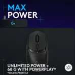 Logitech G309 LIGHTSPEED Wireless Gaming Mouse, HERO 25K Sensor, LIGHTFORCE Hybrid Switches, 300+ Hr Battery, 86g Lightweight, Dual Wireless, 6 Buttons, PC & Mac | Black - Image 3