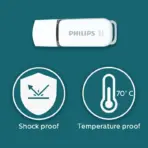 PHILIPS 32GB USB Flash Drive With USB 3.0, LED Activity Light, Plug-And-Play, Trendy Snow Edition Design, Multi-OS Support, High-Speed File Transfers | FM32FD75B/97  - Image 3
