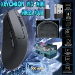Keychron M3 Mini Wireless Mouse With 1K Polling Rate | PixArt 3395 Sensor | 26,000 DPI | Bluetooth 5.1 / 2.4GHz / Wired | Lightweight 55g | RGB | Huano Switches | Windows & macOS | BLACK  M3M-A1