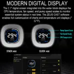 GAMDIAS AURA GL360 Digital WH Liquid Cooler With 2.1” Real-Time Display, ARGB PWM Fans, Copper Base, 73.7 CFM Airflow, 396mm Radiator, AM5 & LGA 1851 Support, Zeus Cast Software | WHITE  - Image 4