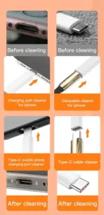 32-in-1 Multi-Functional Electronics Cleaning Kit For Keyboards, Headphones, Phones, Computers, Monitors, Lenses, Compact Portable White Kit With Brushes, Swabs, Tweezers - Image 5