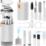 20 In 1 Multifunctional Electronic Cleaning Kit With Retractable Brush | Keycap Remover | Camera Lens Cleaning Pen | SIM Eject Tool | 3ml Liquid Bottle For AirPods | iPhone | Laptop | Keyboard & Camera