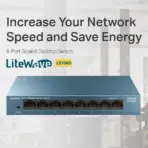 TP-Link LS108G 8-Port Gigabit Desktop Switch with Plug & Play Setup, Steel Housing, QoS Support, Green Ethernet & 16KB Jumbo Frame – Reliable, Energy-Efficient Networking