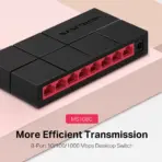 MERCUSYS MS108G – 8-Port Gigabit Desktop Switch with Auto MDI/MDIX, Energy-Efficient Design, Plug & Play Setup, Compact Form Factor