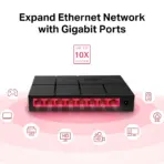 MERCUSYS MS108G – 8-Port Gigabit Desktop Switch with Auto MDI/MDIX, Energy-Efficient Design, Plug & Play Setup, Compact Form Factor - Image 5