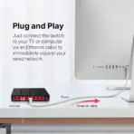 MERCUSYS MS108G – 8-Port Gigabit Desktop Switch with Auto MDI/MDIX, Energy-Efficient Design, Plug & Play Setup, Compact Form Factor - Image 3