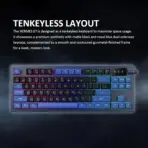 GAMDIAS Hermes E7 Wired 75% RGB Gasket Mechanical Keyboard With Red Switches, PBT Keycaps, Hot-Swap Support, Volume Knob, Anti-Ghosting, And N-Key Rollover, USB-A to Type-C Wired | ROYAL BLUE & GRAPHITE - Image 6