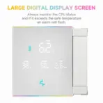 DEEPCOOL AK620 DIGITAL PRO WH Dual Tower ARGB CPU Air Cooler With Digital Screen : Temperature Alerts Digital Display ; ARGB Strips ; 60.89 CFM up to 1750 RPM ; 120mm Silent PWM Fan ; 6 Advanced Copper Heat Pipes ; Core Touch 2.0 | WHITE - Image 2