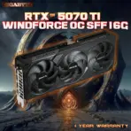 Gigabyte GeForce RTX 5070 Ti WINDFORCE OC SFF 16GB GDDR7 Graphics Card With 8960 CUDA Cores, DLSS 4, 256-Bit Bus, PCI-E 5.0, 2497 MHz Core Clock, Dual BIOS, Hawk Fans, And SFF-Ready Reinforced Design | 1 YEAR WARRANTY