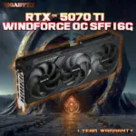 Gigabyte GeForce RTX 5070 Ti WINDFORCE OC SFF 16GB GDDR7 Graphics Card With 8960 CUDA Cores, DLSS 4, 256-Bit Bus, PCI-E 5.0, 2497 MHz Core Clock, Dual BIOS, Hawk Fans, And SFF-Ready Reinforced Design | 1 YEAR WARRANTY