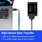 USB-C To SATA Adapter Cable For 2.5-Inch HDD & SSD – USB 3.1 Type-C With UASP Support, 6Gbps Transfer Speed, Plug-And-Play, LED Indicators, No Power Needed – Black - Image 5