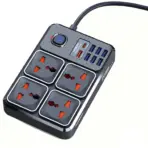 Moxom MX-ST17 12-in-1 Power Strip with 7 USB Ports, 1 PD 20W Outlet, and 2-Meter Extension Cord - Image 2