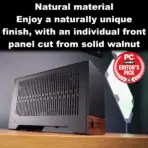 Fractal Terra Graphite Mini-ITX Case With Solid Walnut Front, 8mm Aluminum Panel, PCIe 4.0 Riser, Adjustable Spine, 322mm GPU Support, SFX PSU, Dual SSD Mounts ~ FD-C-TER1N-01v - Image 3