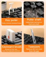 32-in-1 Multi-Functional Electronics Cleaning Kit For Keyboards, Headphones, Phones, Computers, Monitors, Lenses, Compact Portable White Kit With Brushes, Swabs, Tweezers - Image 7