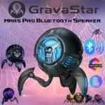 GravaStar Mars Pro Bluetooth Speaker: 20W Dual Speakers, Equal-Loudness Contour, Passive Bass Radiator, RGB Lighting, Bluetooth 5.0, 15 Hours Playtime, Touch Control & TWS Stereo Support | BLACK 