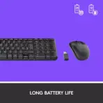 Logitech MK220 Wireless Keyboard And Mouse Combo – Compact Design, Spill-Resistant Keys, Ambidextrous Optical Mouse, 10 m Range, 24-Month Battery Life, USB 2.4GHz  Receiver, Supports Windows & ChromeOS | BLACK - Image 4