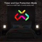 Smart 3D LED RGB Wall Lights, Smart RGBIC Hexagon Shape Lights 20 Cm Each  – App Control  Or Remote Control – Music Sync – For Gaming Room Streaming , Gaming Setup, Home Décor , (6 Panels / Pack) - Image 8