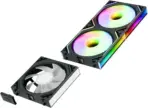 Jungle Leopard Interstellar V2 120MM ARGB PWM Forward Case Fan ,950–1850RPM, 68CFM, 2.4mmH2O, 4-Pin PWM, 5V 3-Pin ARGB, ≤32dBA Silent Cooling, One Single Fan | BLACK  - Image 10