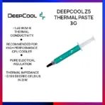 DeepCool Z5 Thermal Paste Cooling Accessory 3g Grease weight Excellent Thermal Conductivity , 10 Percent Silver Oxide Compounds - Silver Gray