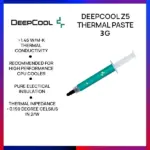 DeepCool Z5 Thermal Paste Cooling Accessory 3g Grease weight Excellent Thermal Conductivity , 10 Percent Silver Oxide Compounds - Silver Gray