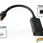 MINI DISPLAY PORT MALE TO FEMALE DISPLAY PORT 15CM