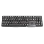 MEETION CW235 Silent 2.4G Wireless Keyboard & Mouse Combo, ENG/AR Layout, 104-Key Chiclet Keyboard, 1200 DPI Mouse, Long Battery Life, Black - Image 3