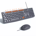 MEETION C235 Silent Wired Keyboard & Mouse Combo | Full-Size | Splash-Proof | USB Plug & Play | 104 Keys | 1200 DPI Mouse | Whisper-Quiet | Black - Image 2