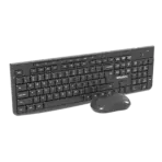 MEETION CW295 Silent 2.4GHz Wireless Keyboard & Mouse Combo, EN/AR Layout, 112-Key Keyboard, Adjustable DPI Mouse, Long Battery Life, Black - Image 2