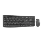 MEETION CW295 Silent 2.4GHz Wireless Keyboard & Mouse Combo, EN/AR Layout, 112-Key Keyboard, Adjustable DPI Mouse, Long Battery Life, Black - Image 5