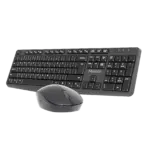 MEETION CW235 Silent 2.4G Wireless Keyboard & Mouse Combo, ENG/AR Layout, 104-Key Chiclet Keyboard, 1200 DPI Mouse, Long Battery Life, Black - Image 2