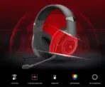  BLOODY RGB GR270-GAMING WIRELESS HEADSET - Gaming grade 2.4GHz transmission - Bluetooth v5.3 -  7.1 Virtual Surround Sound - Φ50 mm Speaker Unit - Type-C Receiver - Anti Interference Dock - Image 5