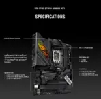 ASUS ROG STRIX Z790-H Gaming WiFi  LGA 1700 Intel14th &13th&12th Gen ATX gaming motherboard (DDR5 up to 7800 MT/s, PCIe 5.0 x16 SafeSlot with Q-Release, 4xPCIe 4.0 M.2 slots ,USB 3.2 Gen 2x2 Type-C, AI Motherboard) - OPEN BOX - Image 2