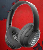 BLOODY MH360 Wireless Headset – 35H Playback, Bluetooth v5.3, ENC Omni Mic, M.O.C.I. Sound Tech, 3-Way Folding, USB-C Fast Charging, 3.5mm Audio – Black