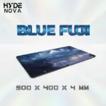 HYDE NOVA " BLUE FUJI " Extended Mousepad , 900mm x 400mm  , Medium-Rough Texture Upper Surface , Rugged Rubber Anti-slip Backing , 4mm Thickness  