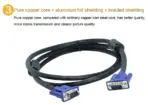 Cable Male to Male VGA To VGA 3+6  for 1080P HDTV Computer Monitor TV Projector - 10 meters  - VGA Extension Cord - Image 9