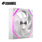 AsiaHorse NYOTA ARGB 120mm Case Fan – Forward White, PWM 800–2000RPM, 61.5 CFM Airflow, Quiet 29dB, Hydraulic Bearing, Customizable ARGB Lighting, 4-Pin