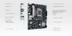 ASUS Prime B760M-K, an Intel® B760 LGA 1700 mATX motherboard with PCIe 4.0, two PCIe 4.0 M.2 slots, DDR5, Realtek 2.5Gb Ethernet, VGA, HDMI™, SATA 6 Gbps, front USB 3.2 Gen 1, Aura Sync - Image 3